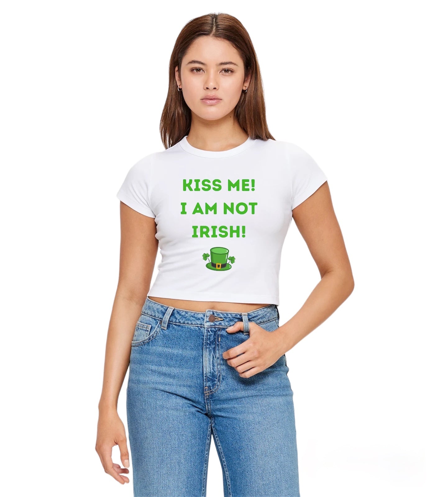 I'M NOT IRISH cropped tee