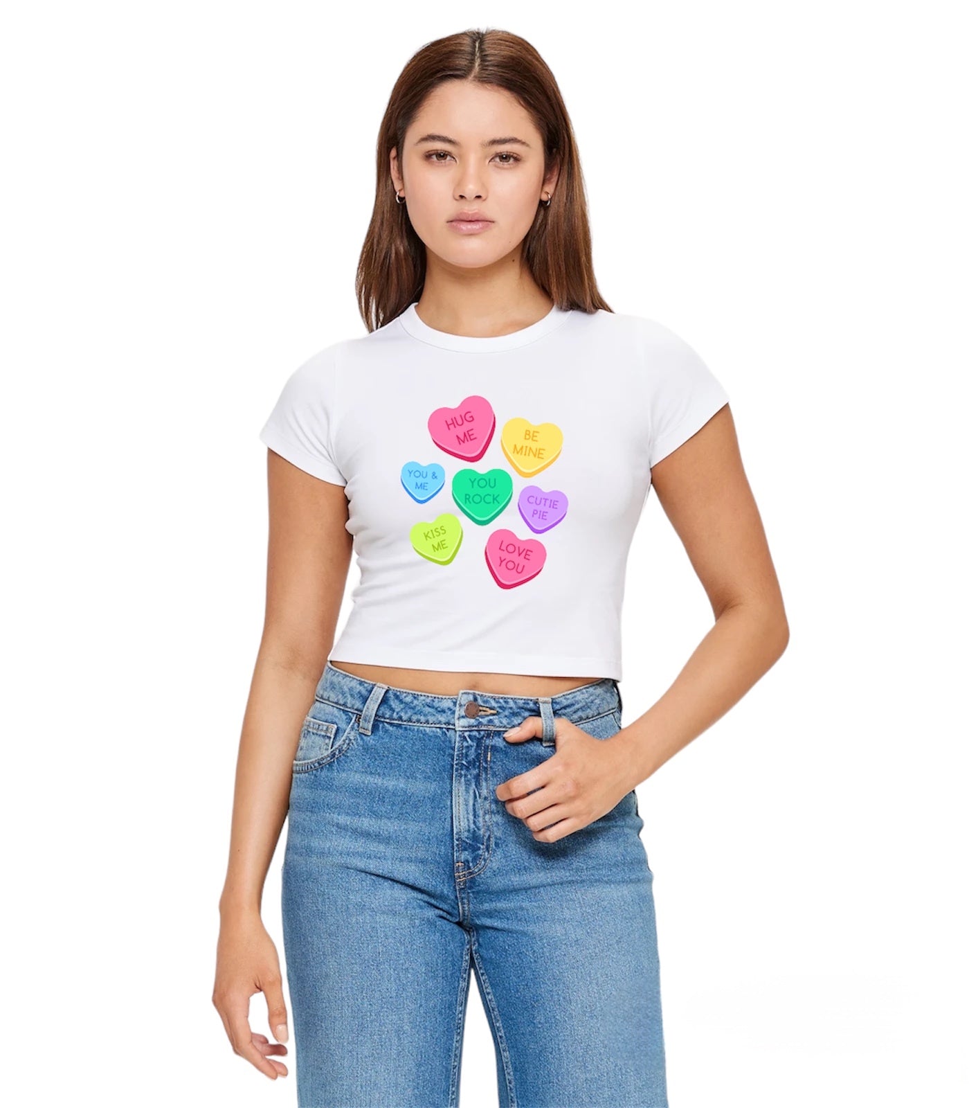 KISS ME cropped tee