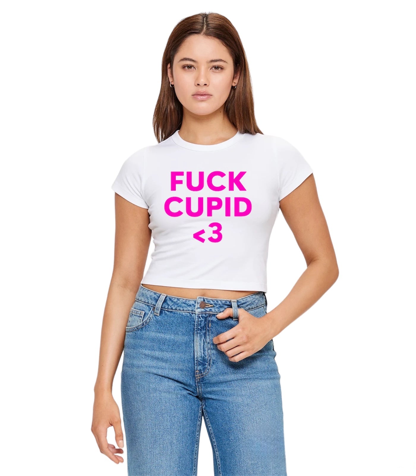 F CUPID cropped tee