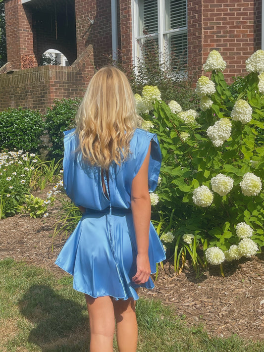 The Mae Mae Blue Romper - AVAIL FOR PREORDER